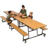 Fold and Roll Cafeteria Tables