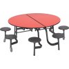 Round Mobile Cafeteria Stool and Bench Tables