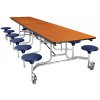 NPS Cafeteria Tables with Stools - Chrome Frame