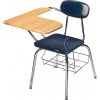 3500 Series Hard Plastic Tablet Arm Chairs-Woodstone Top