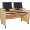 Mobile Classroom Computer Desks by Wood Designs