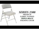 Fabric Upholstered Triple Brace Folding Chair