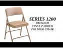 Vinyl Upholstered Double Brace Folding Chair