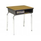 Adjustable Height Open Front School Desk - Laminate Top