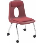 Poly Shell Classroom Chair - Casters, Padded