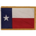 Indoor Texas State Flag with Pole Hem and Fringe