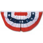 Pleated Full American Fan Flag w/ Stars