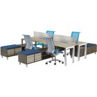 Elements Deluxe 4-Person Office Workstation