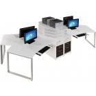 Tempo 4 Person Office Workstation