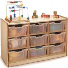 Classroom Cubby Storage w/ 9 Clear Cubby Bins
