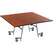 EZ-Tilt Mobile Folding Square Cafeteria Table (60x60