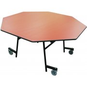 EZ-Tilt Mobile Folding Octagon Cafeteria Table (60x60