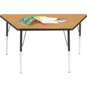 Group Study Adjustable Trapezoid Preschool Table (48x24