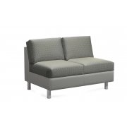 Antimicrobial Armless Two-Seat Sofa