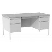 HL10000 Double Pedestal Desk, Gray/Gray (60x30