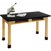 Science Lab Table with Phenolic Top and Book Boxes (72x30x30