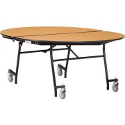 Folding Oval Cafeteria Table - Plywood, ProtectEdge (72x60”)