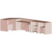 Ultima Modular Library Circulation Desk with Mobile Storage