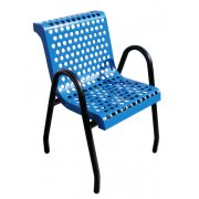 Food Court Chair Perforated Surface