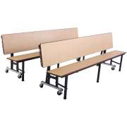 Deluxe Convertible Bench Cafeteria Table - Dyna-Rock Edge (8')
