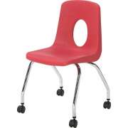 Poly Shell Classroom Chair with Casters (18"H)