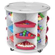 Mobl Lite Storage-Clear Totes & Colored Pie Trays