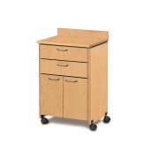 Medical Supply Cart on Wheels with 2 Doors and 2 Drawers