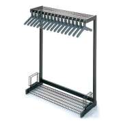 Metal Commercial Coat Rack - Boot Shelf, Umbrella Rack (4')