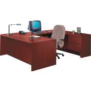 U-Shaped Office Desk - Right Pedestal Credenza