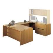 U-Shaped Office Desk with Right Lateral Credenza