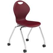 Inspiration Poly Classroom Chair with Casters (18"H)