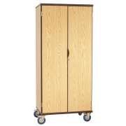 Mobile Storage Cabinet with Doors (4-Shelf)