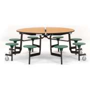 Round Cafeteria Table - MDF Core, ProtectEdge, 8 Stools