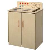 Wooden Play Kitchen Stove with Tip-Not Doors
