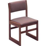 Integra Upholstered Wood Library Chair (Angled Back)