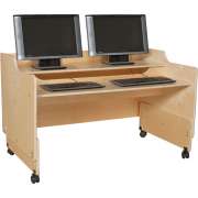 Mobile Classroom Computer Desk (48"W, Assembled)