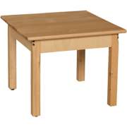 24" Square Hardwood Table