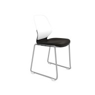 Unupholstered Arcozi Sled-Base Stack Chair
