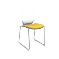Upholstered Arcozi Sled-Base Stack Chair