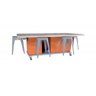 Chameleon Elementary Maker Table with 6 Stools