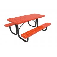 4’ Rectangular Table Punched Steel w/Standard Coating