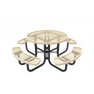 46” Round Table Expanded Metal w/Standard Coating