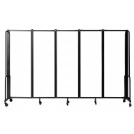 NPS® Room Divider, 5 Sections, Frosted Panels