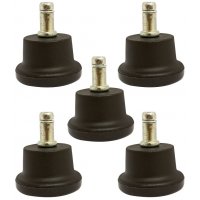 Hard Flat Glides for Academia Swivel Chairs - Set of 5