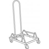 Popcorn Stacking Chair Dolly - Cap. 34