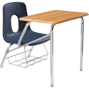 Poly Student Chair Desk - WoodStone Top (14"H)