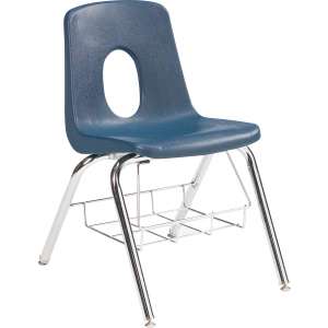 Poly Shell Classroom Chair with Bookrack (19.25"H)