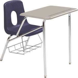Poly Student Chair Desk - Hard Plastic Top (18"H)