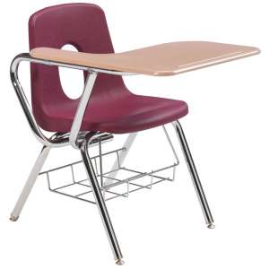 Tablet Arm Chair Desk - WoodStone Top (18"H)