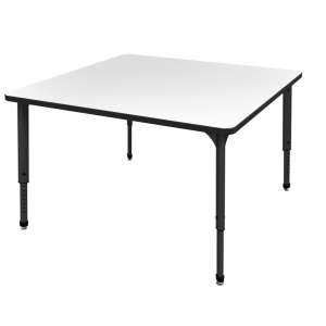 Apex Adjustable Square Activity Table - Whiteboard Top (48x48”)